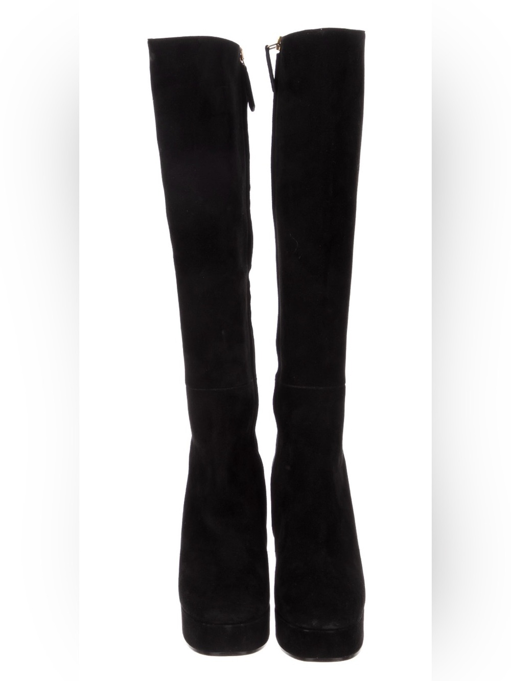 Gucci Madame Black Suede Knee High Boots Size 37 / US 6 - Picture 3 of 10